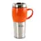 Mr. Coffee Traverse 16oz. Stainless Steel & Ceramic Travel Mug Set